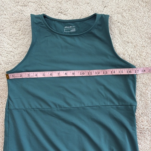 Eddie Bauer Sleeveless Tank Dress Empire Waist Stretch Green Size M - Picture 9 of 11